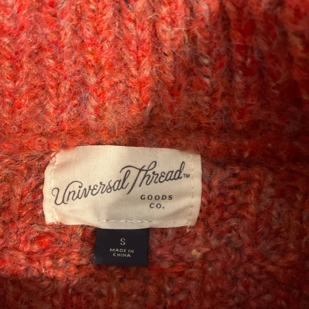 Universal Thread orange cable knit mock neck swea… - image 4